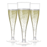 Clear Plastic PS Champagne Cups