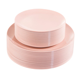 Pink Round Ruesable plastic plate