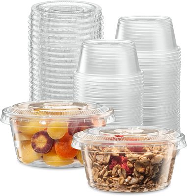 3.25oz Plastic Sauce cup with PET lid