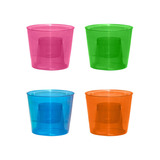 Neon Assorted Plastic PS Shot Glass Cups