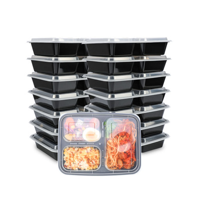 Plastic &nbsp;three compartment lunch box