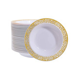 Lace Design Disposable Plastic Plates