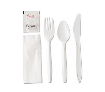 Disposable Plastic Cutlery Sets Pepper Salt Napkins