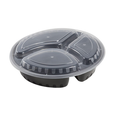 Separate Round Disposable Plastic Food Containers