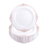 Rose Gold Ruesable plastic plate for wedding