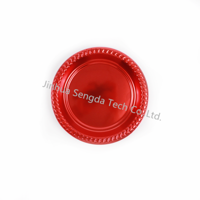 7inch Modern Metallic Red PS Plastic Plate