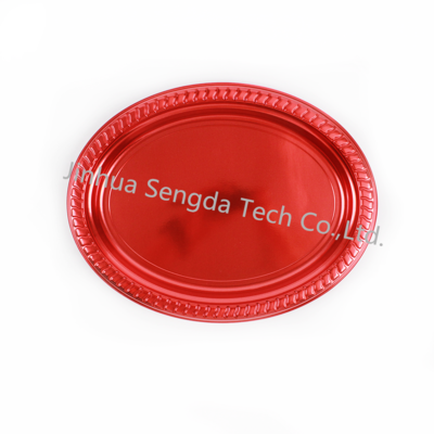 Oval Metallic Red PS Plate